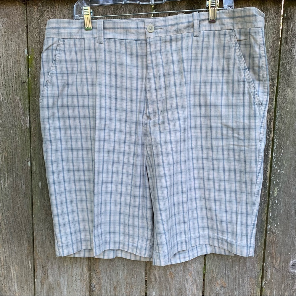 PERRY ELLIS plaid cotton Bermuda shorts W 38 spring summer vacation new no tags